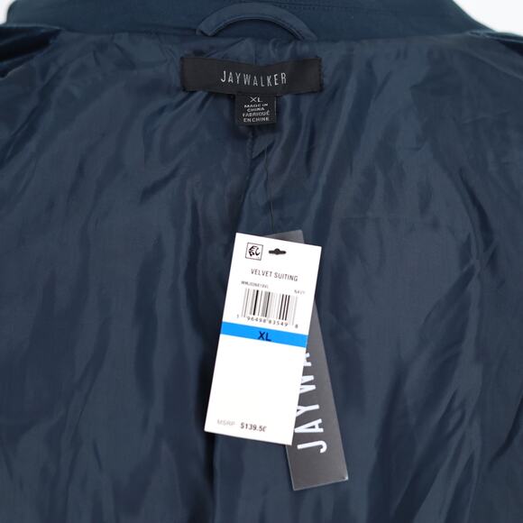 Jay Walker Men's Sport Coat Blazer Navy Velvet Classic Dining Jacket Size XL - Picture 5 of 5